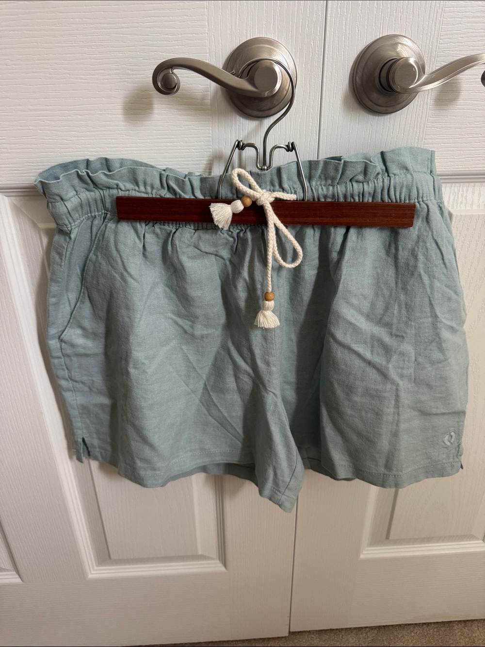 Hang Ten Light Blue High-Waist Drawstring Shorts. Never worn.